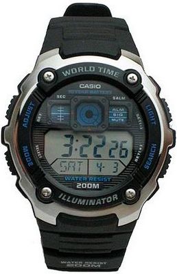 AE-2000W-1A  -  Японские наручные часы Casio Collection AE-2000W-1A с хронографом
